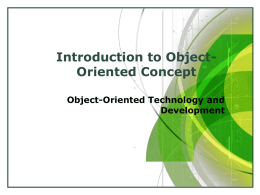 Lecture 2 - Object Oriented Conceptx