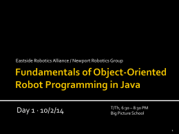 Fundamentals of Object-Oriented Robot Programming in Java