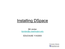 Installing DSpace