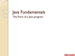 Java fundamentalsx - Beaulieu College`s Intranet