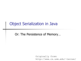 Object Serialization in Java