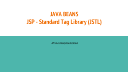JAVA BEANS and JSTL