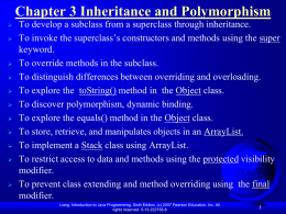 Chapter3 Inheritance and Polymorphismx