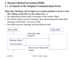 5. Remote Method Invocation (RMI)