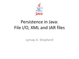 Persistence in Java