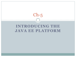 Introducing the Java EE Platform