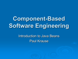 Java Beans - Computing @ Surrey
