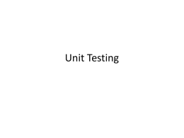 UnitTestingx