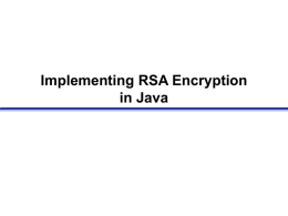 RSA Algorithm - Java Implementation