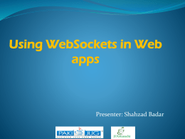 Using WebSockets in Web apps