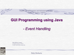 Java GUI Programming - Computer Science@IUPUI