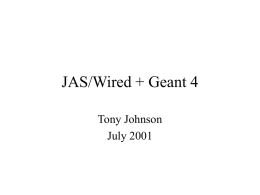 JAS/Wired + Geant 4