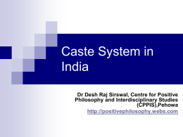 Caste System in India