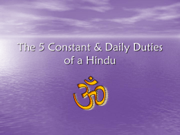 The 5 Constant & Daily Duties of a Hindu