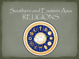 Southern and Eastern Asia RELIGIONS