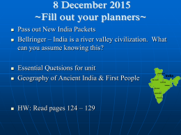 Ancient India Geography and Early Cultures PowerPoint