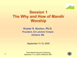 Essentials of Hindu Dharma - Hindu Mandir Executives` Conference