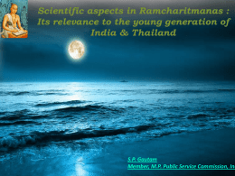 Scientific aspects in Ramcharitmanas : Its relevance…