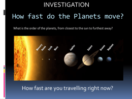 How fast do the Planets move? - Teaching Mathematics | "It