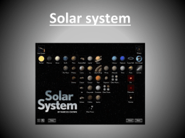 Solar system - Youngstown City Schools Home