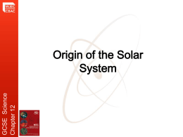 Physics 1 - Origin of the Solar System