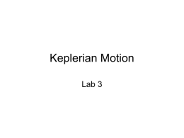 Keplerian Motion - George Mason University