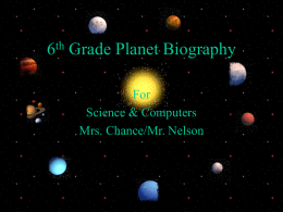 6th Grade Planet Biography