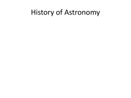 History of Astronomy - Grafton School District
