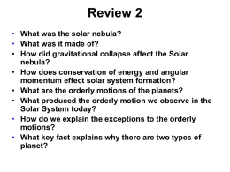 9. Formation of the Solar System