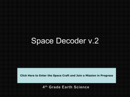 Space_Decoder -- 4th grade space science