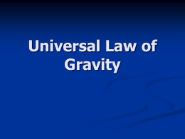 Universal Law of Gravity