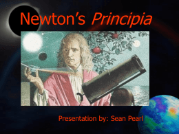 Pearl on Newton`s Principia