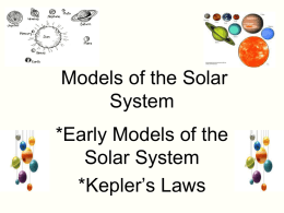 Models of the Solar System