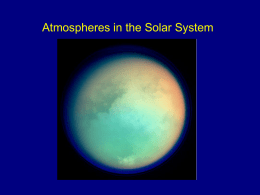 24 Mar: More on atmospheres, start of Jupiter and Saturn