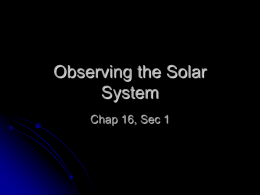 Observing the Solar System