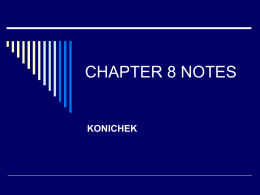 chapter 8 notes - School District of La Crosse