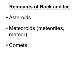 Asteroids Comets and Meteoriods