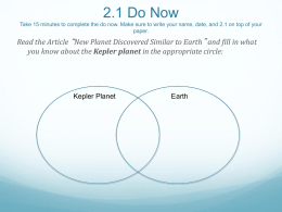 2.1 Keplers Laws