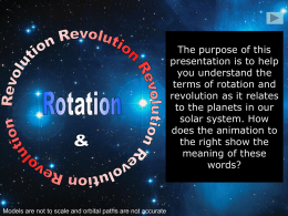 Planet Rotation and Revolution