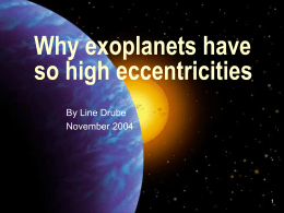 Why are so many extra-solar planets eccentric?