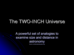 2 Inch Universe Analogies
