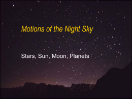 Motions of the Night Sky