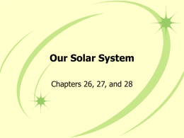 Unit 2 -- Our Solar System