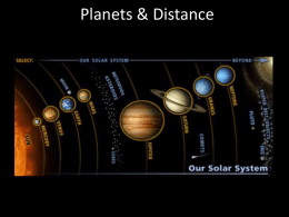 Planets & Distance