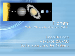 Planets Order, Characteristics, and Orbits