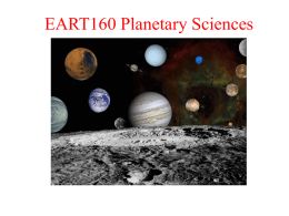 Class 1 and 2 lecture slides (Solar System Formation)