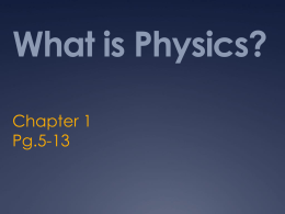 What is Physics? - Tri-City