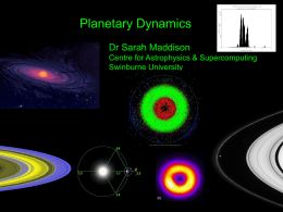 Planetary Dynamics - Centre for Astrophysics and Supercomputing
