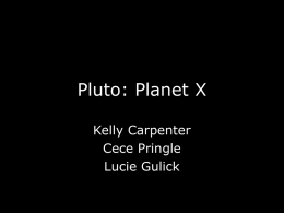 Pluto: Planet X - Spring Branch ISD