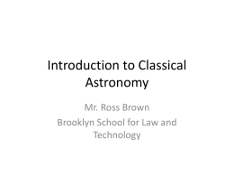 Introduction to Classical Astronomy